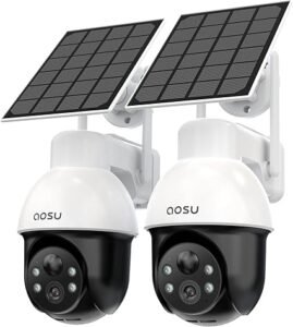 AOSU 3K5MP Solar Security Cameras System